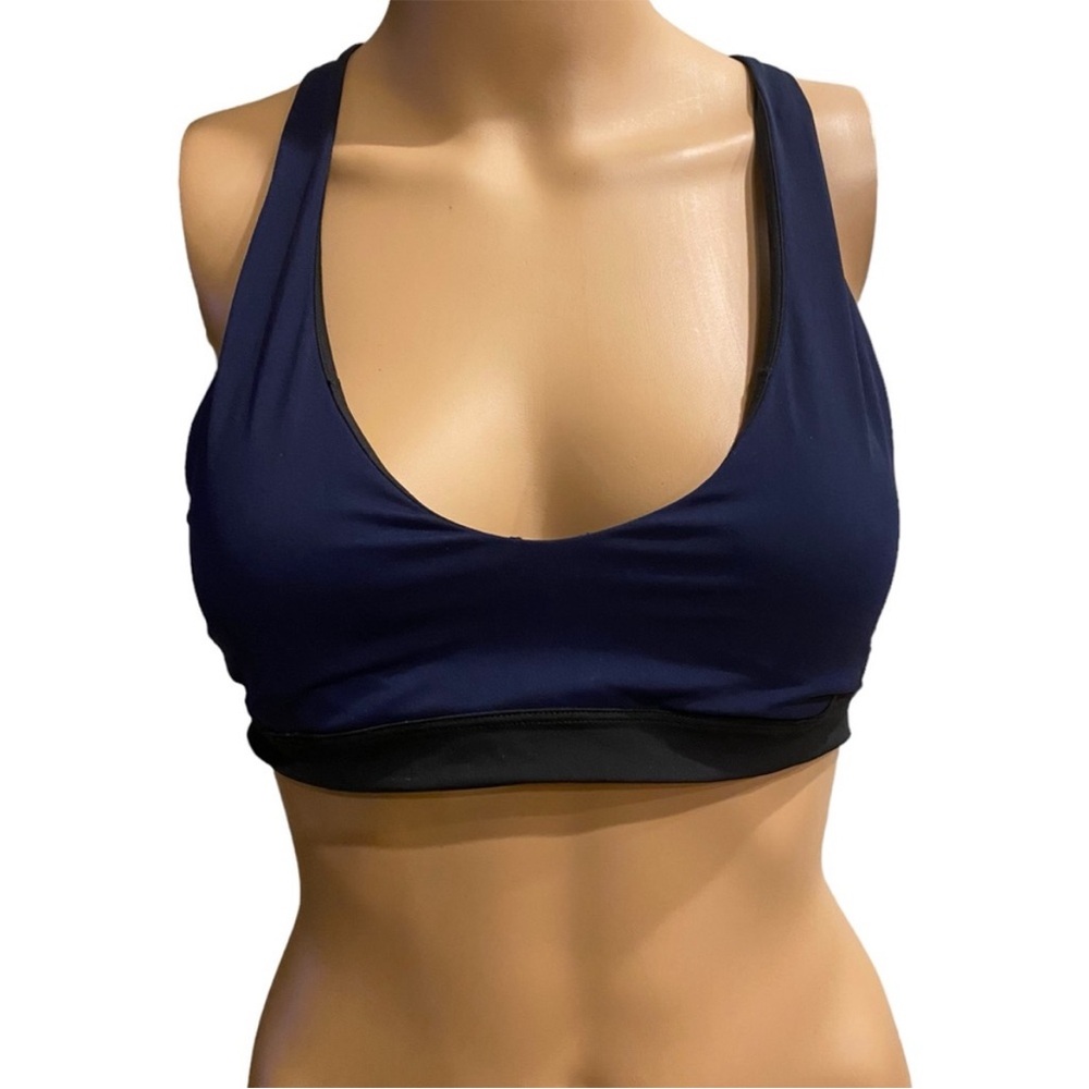 Lululemon Women’s Racerback Navy & Black Sports Bra Size 10
